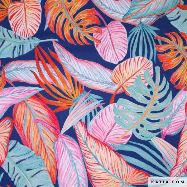 Badeanzugsstoff mit tropischem Muster